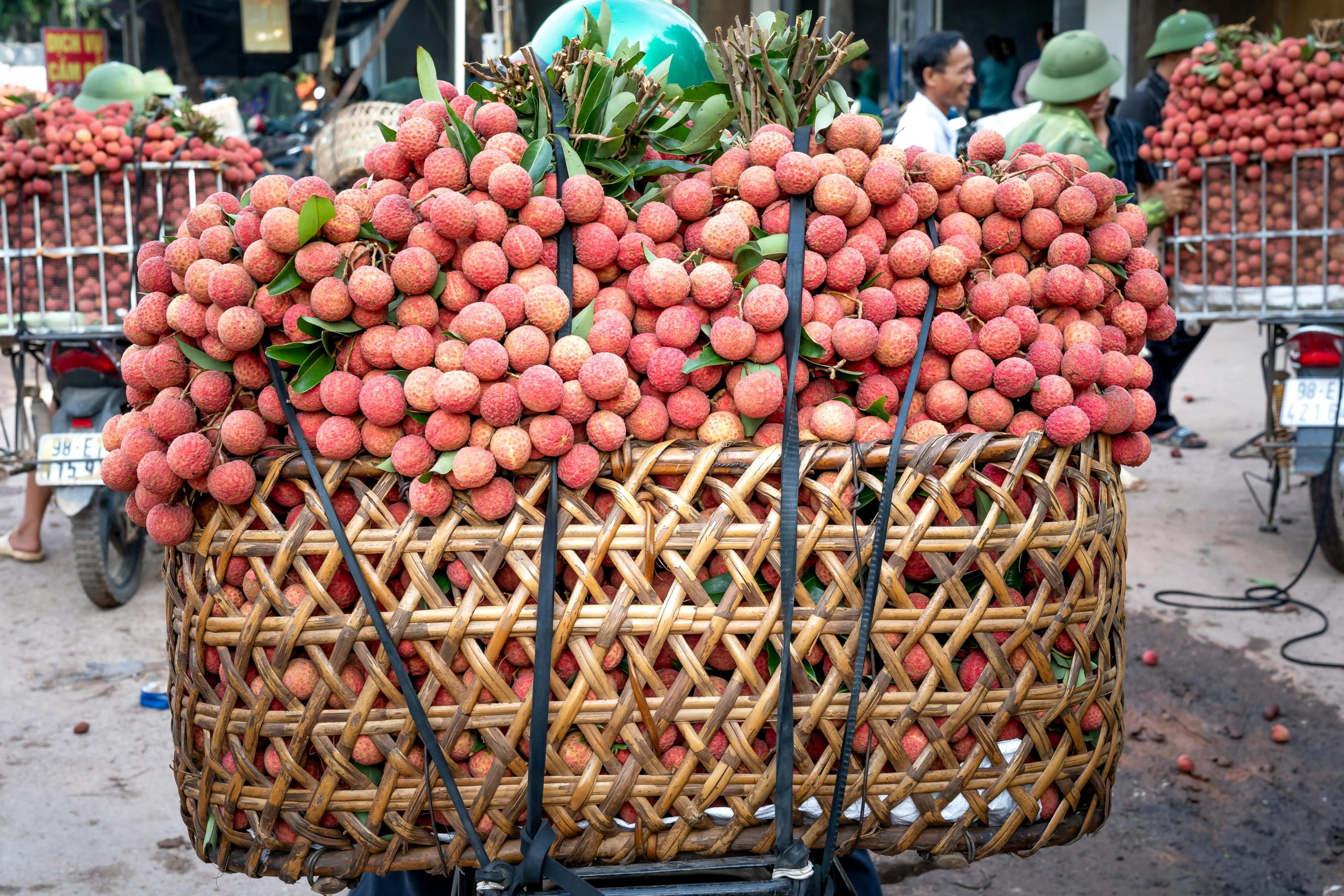 Fresh Litchees on the street