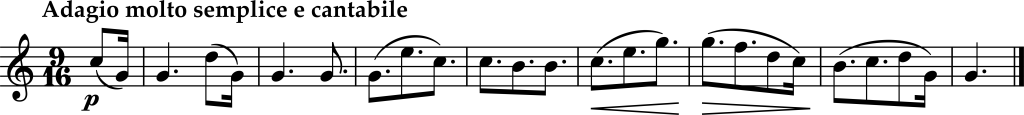 Excerpt from Ludwig van Beethoven, Piano Sonata Number 32, Op. 111, Movement 2 ("Arietta")