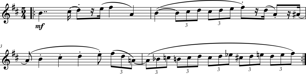 Excerpt from Charles-Valentin Alkan, Zorcico, Piano Right Hand.