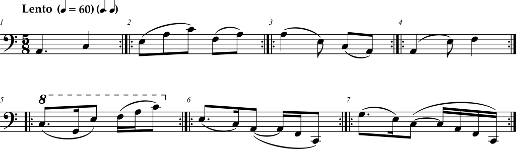 Isolated 3+2 Rhythms, Sergei Rachmaninoff, Isle of the Dead.
