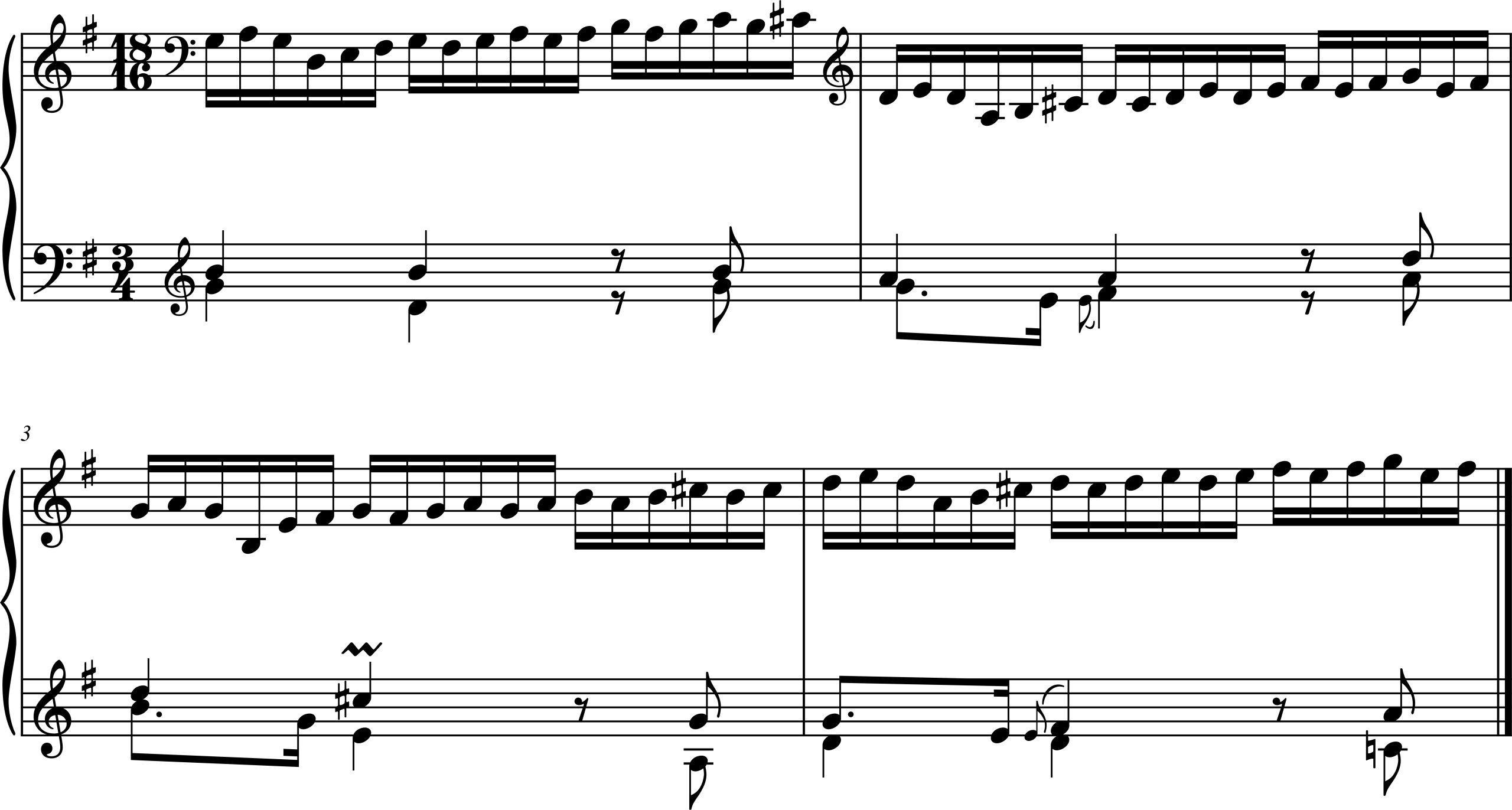 Excerpt from Johann Sebastian Bach, Goldberg Variations, Variation 26