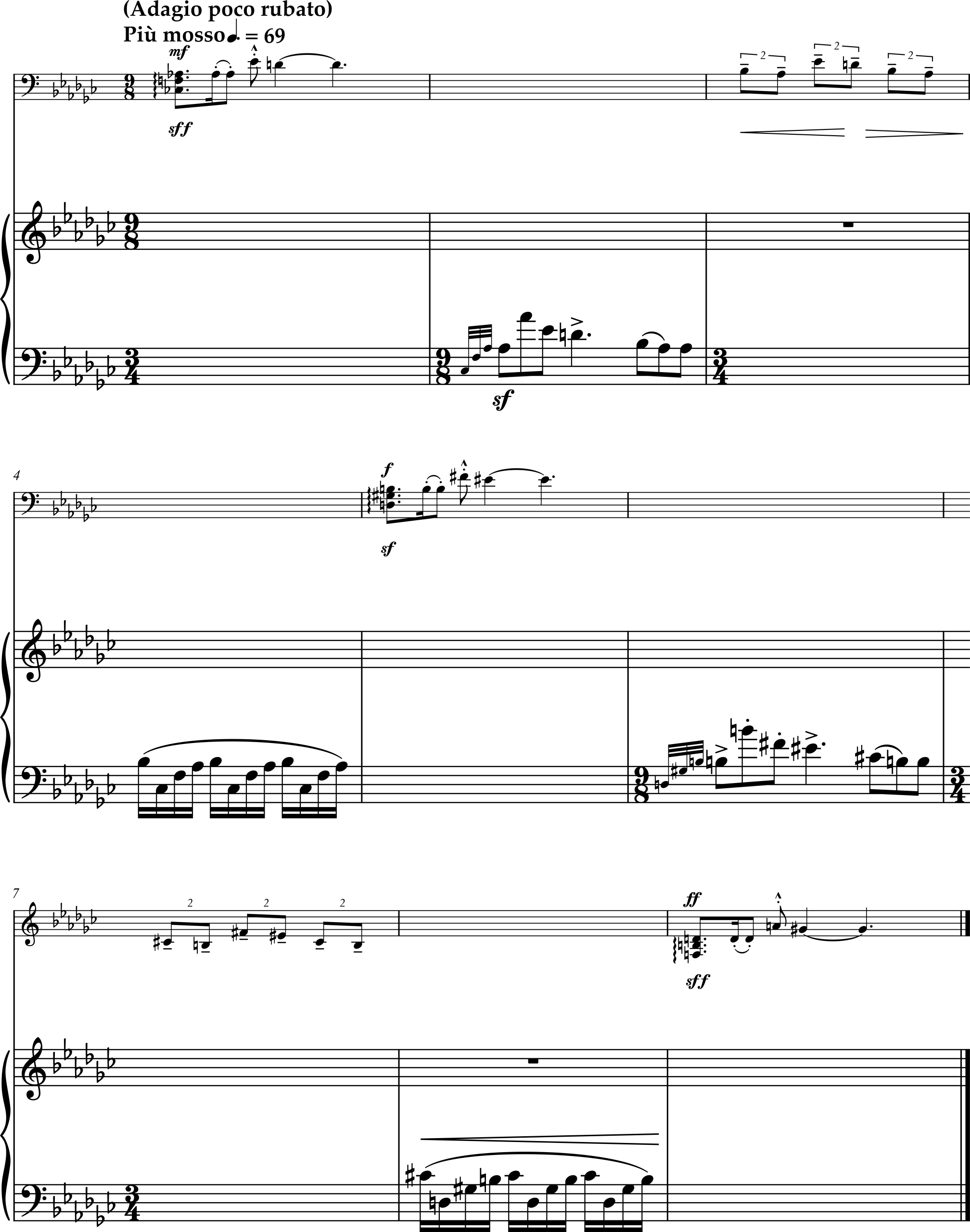 Excerpt from Leoš Janáček, Pohádka for Cello and Piano, Movement 2, Guided Exercise