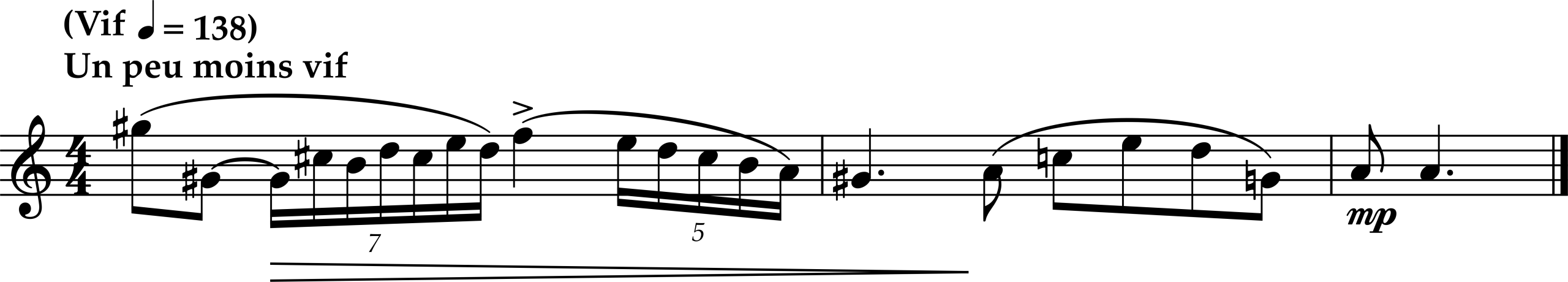 Excerpt from Darius Milhaud, Symphonic Suite Number 2, Movement 5, Final