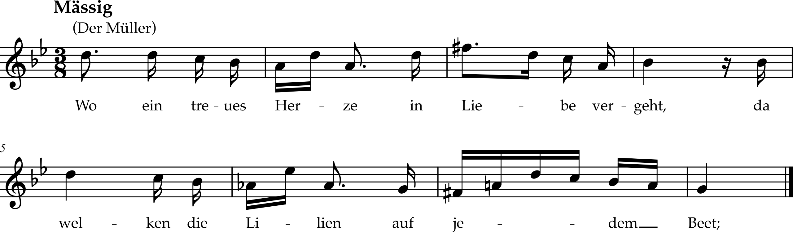 Excerpt from Franz Schubert, Die schöne Müllerin, "Der Müller und der Bach"