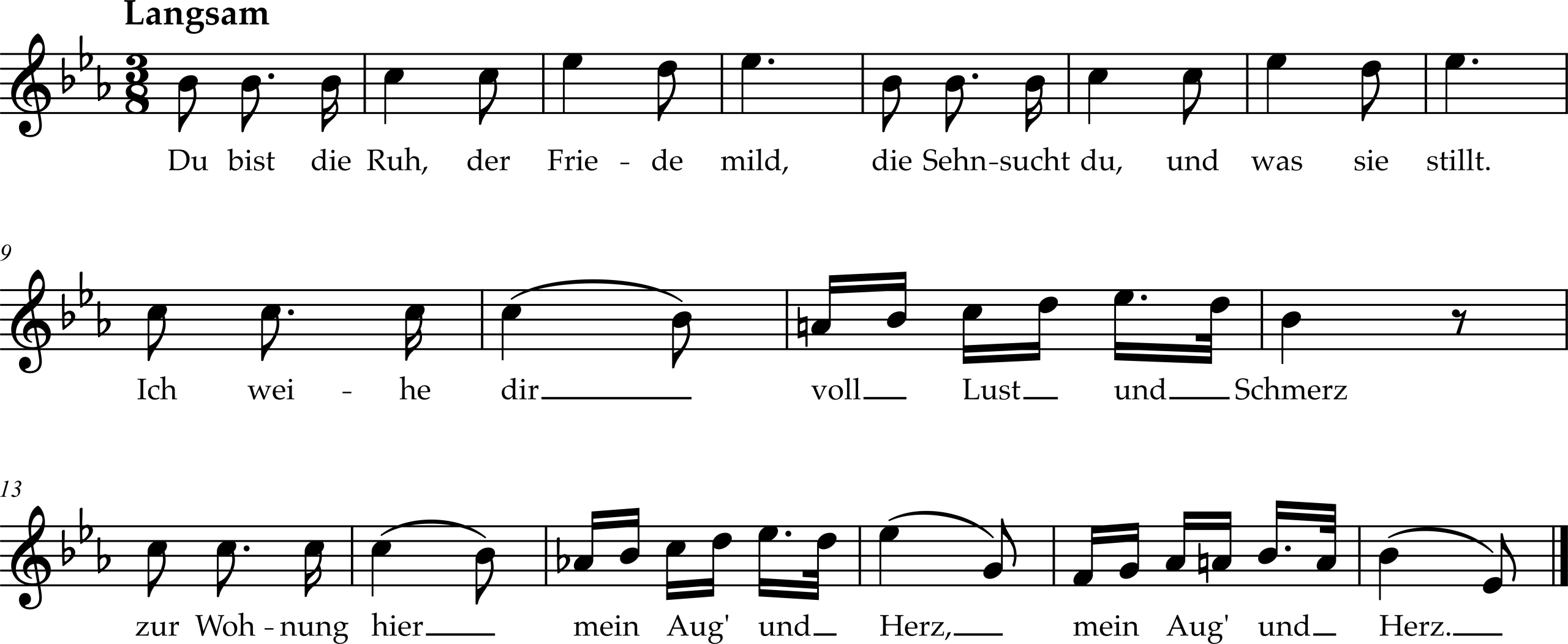 Excerpt from Franz Schubert, "Du bist die Ruh"