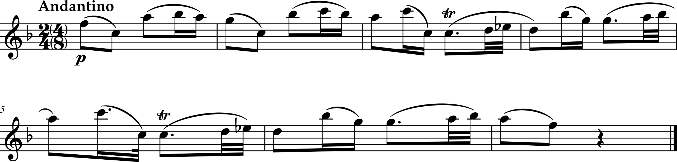 Excerpt from Igor Stravinsky, Pulcinella Suite, Movement 3, Scherzino