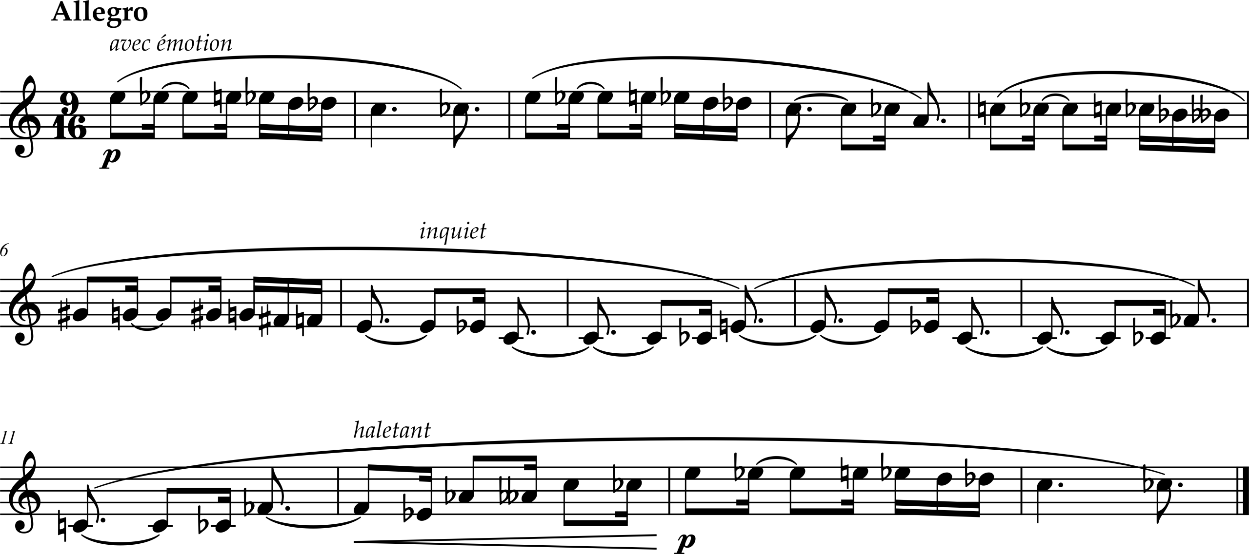 Excerpt from Alexander Scriabin, Piano Sonata Number 10, Op. 70, Movement 1
