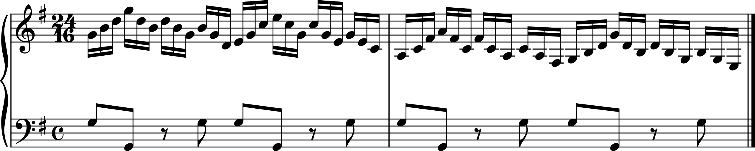 Excerpt from Johann Sebastian Bach, The Well-Tempered Clavier, Book 1, Prelude Number 15 in G Major