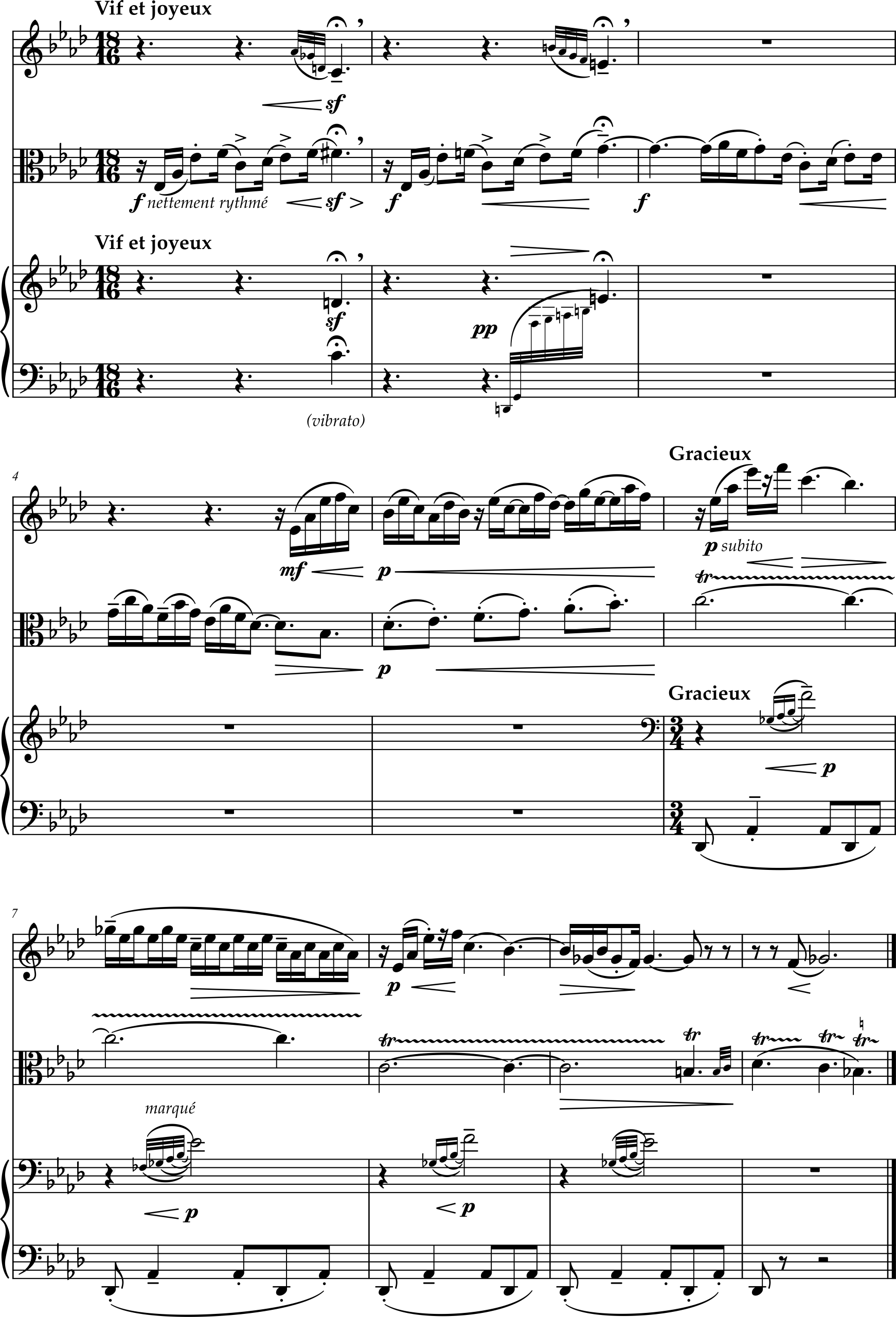 Excerpt from Claude Debussy, Sonata for Flute, Viola, and Harp, Movement 1, Pastorale