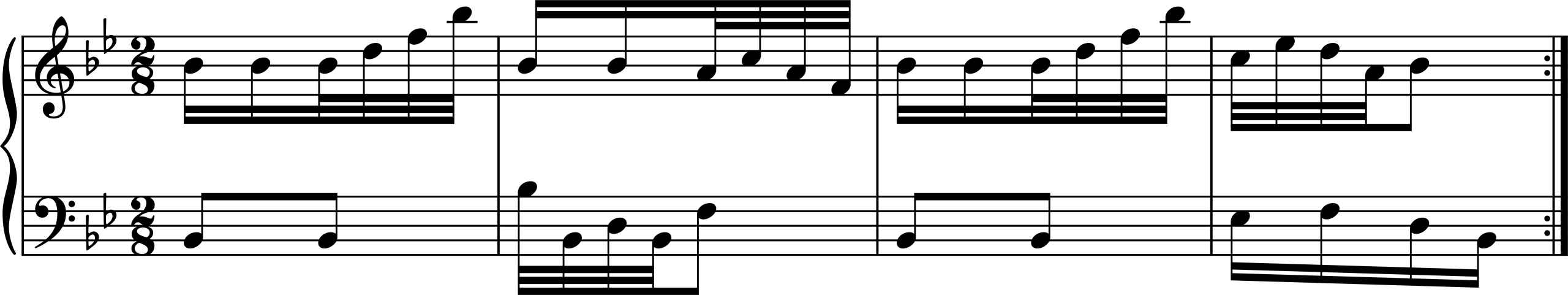 Three Ways of Notating the Same Passage, Charles Ignatius Sancho, 24 Country Dances, No. 15 (xml)