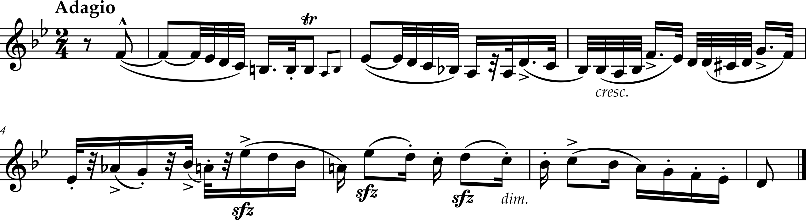 Excerpt from Emilie Mayer, Symphony Number 5, Movement 2