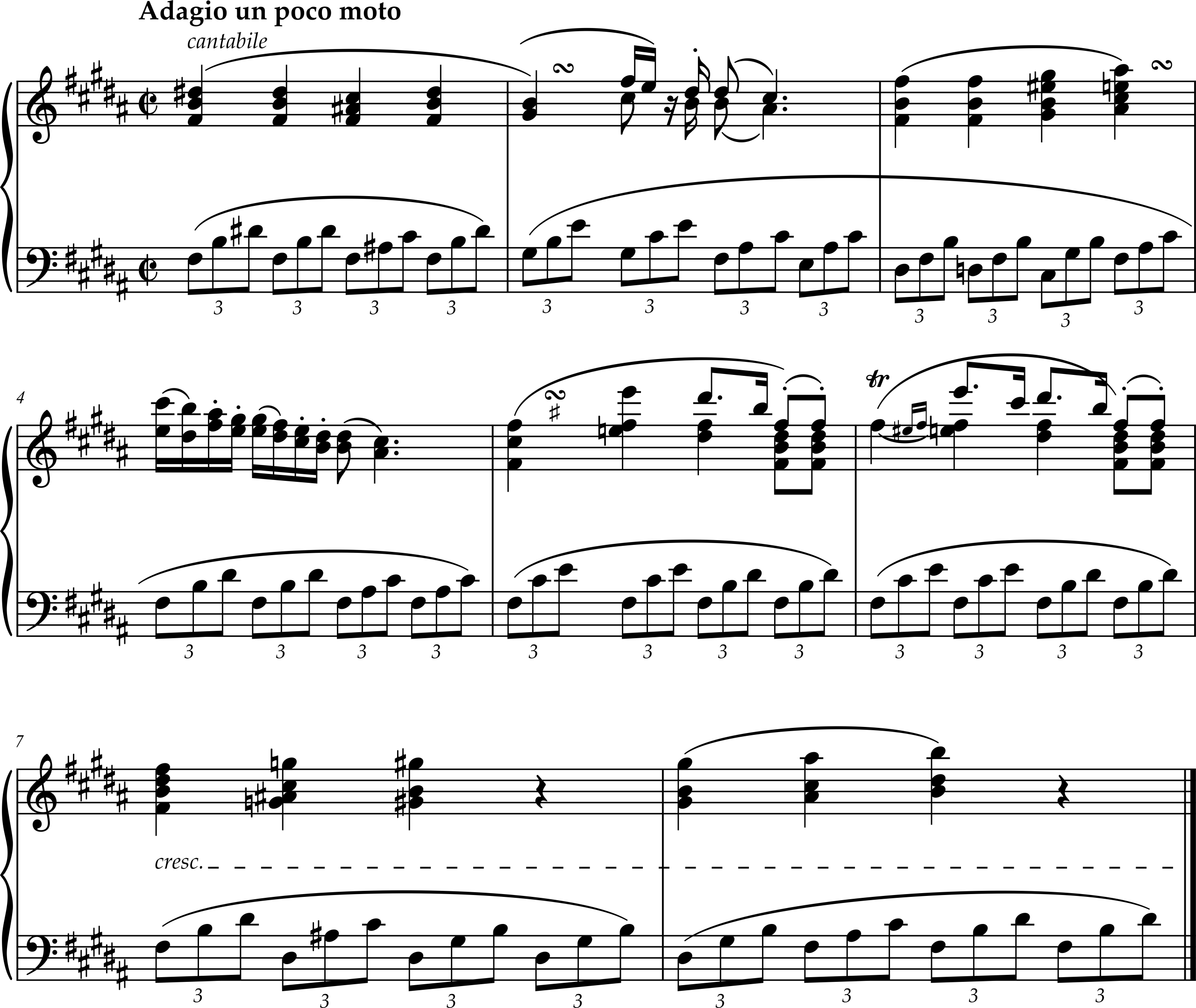 Excerpt from Ludwig van Beethoven, Piano Concerto Number 5, Movement 2