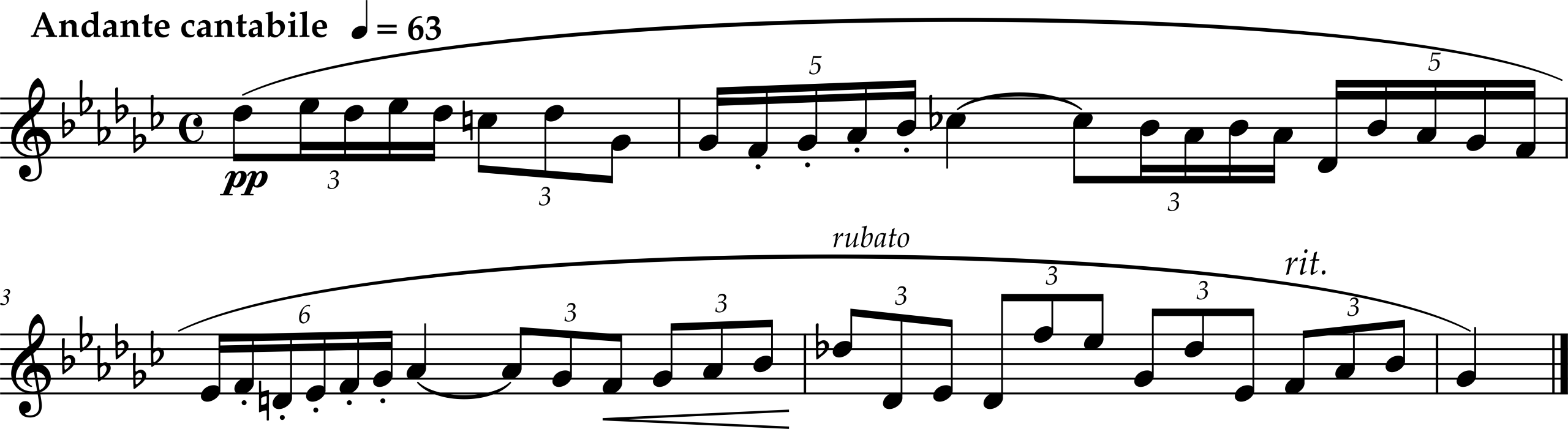 Excerpt from Alexander Scriabin, Prelude for Piano, Opus 16, Number 3