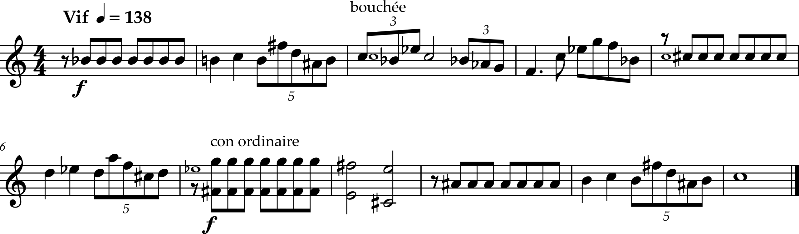 Excerpt from Darius Milhaud, Symphonic Suite Number 2, Movement 5, Final