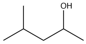 An image of a lewis structure of alcohol.