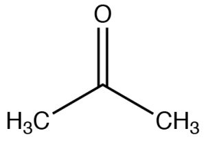 An image of a lewis structure of ketone.