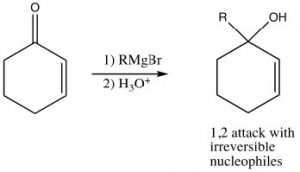 An image of a reaction RMgBr and H3O+.