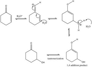 An image of a reaction of ROH ,H2O, and RNH2.