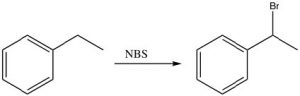 An image of a reaction of NBS.