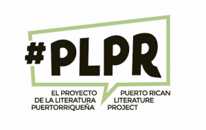 logo: Hashtag PLPR El Proyecto De La Literatura Puertorriqueña/Puerto Rican Literature Project