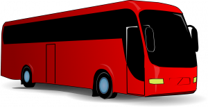 red bus illustration
