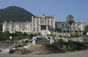 Outside view of grand hotel in Ramsar Iran