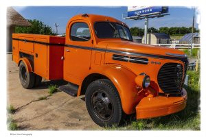 orange color truck