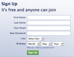 facebook sign up account image