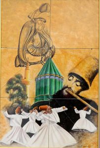 rumi image and drawing of several people dancing ...