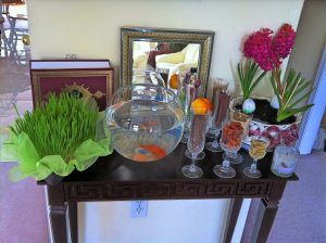 image of the Norouz table iranian new year celebration